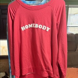 Maurices Red 'Homebody' Sweatshirt